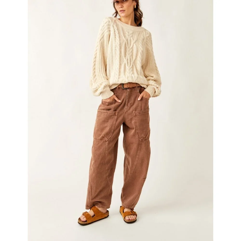 Free People Cream Cable Knit Sweater - Picture 6 of 7